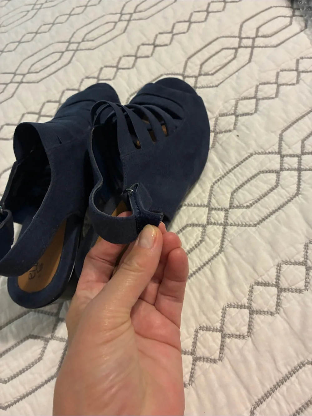 EuroSoft Women's Navy Slingback Strappy Sandals - Cushioned Comfort